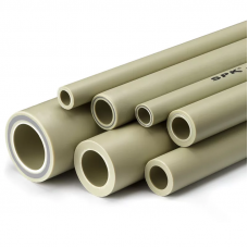 Полипропиленовая труба напорная армированная стекловолокном круглая серая для горячего водоснабжения S 2,5 (SDR 6) PP-B 40х6,7 мм ГОСТ/ТУ